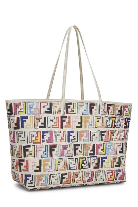 fendi zucca spalmati roll tote|Fendi Multicolor Zucca Spalmati Roll Tote .